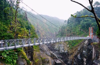 Jembatan Gantung Gladak Perak di Kecamatan Candipuro Kabupaten Lumajang. (Ist)